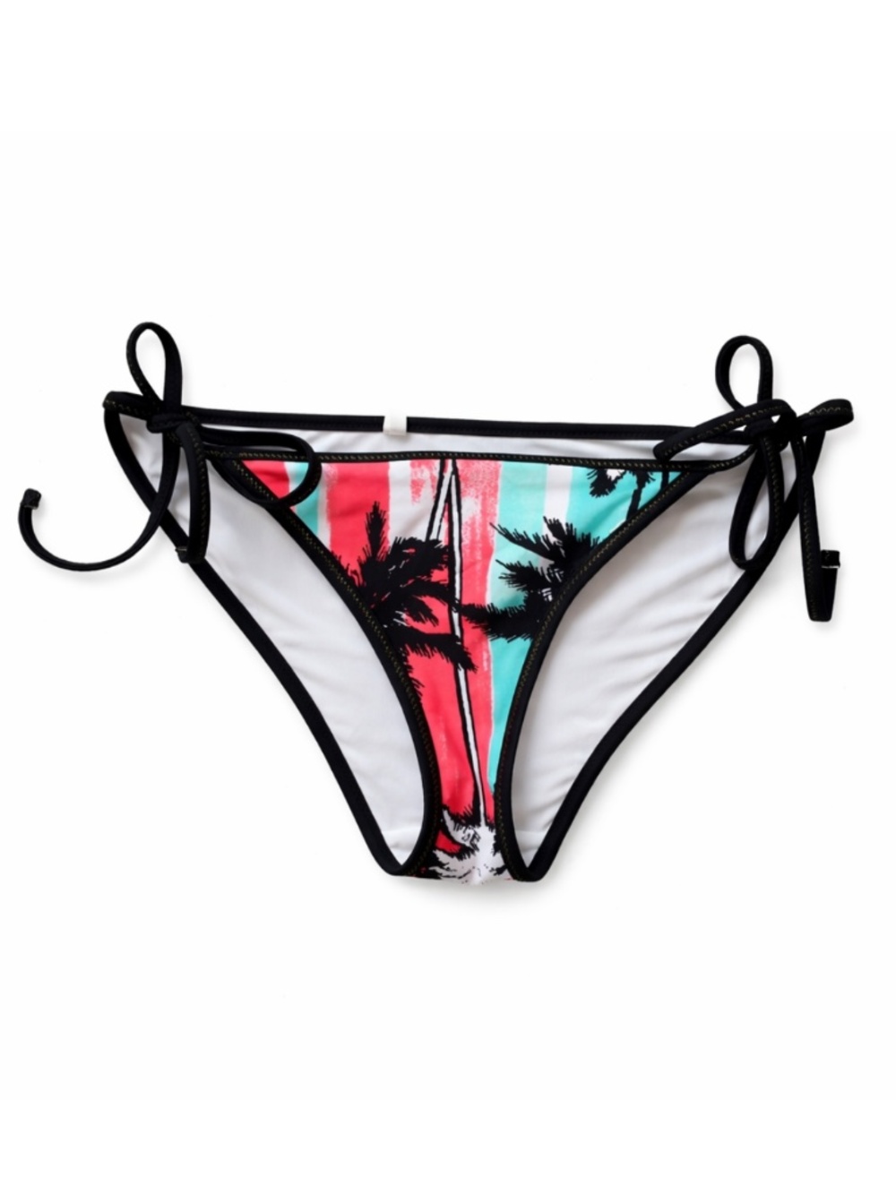 4/$20➡️ Aerie Swim Teeny Coral & Aqua Palm Print Bikini Bottom – Size XS GUC